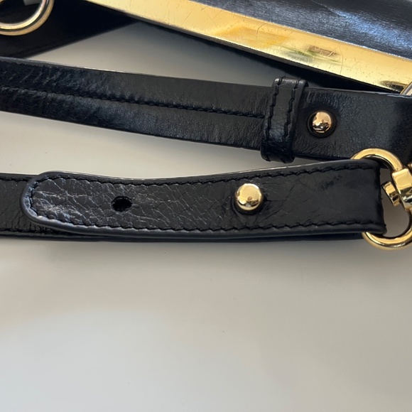 Badgley Mischka Black Leather and Cowhide Crossbody Bag - Picture 9 of 10